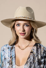 Load image into Gallery viewer, Confetti Braided Chain Band Straw Hat
