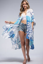 Load image into Gallery viewer, Blue Palm Kimono
