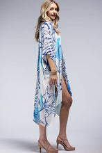 Load image into Gallery viewer, Blue Palm Kimono
