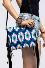 Load image into Gallery viewer, Aztec Pattern Crossbody Bag with Tassels
