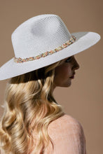 Load image into Gallery viewer, Confetti Braided Chain Band Straw Hat
