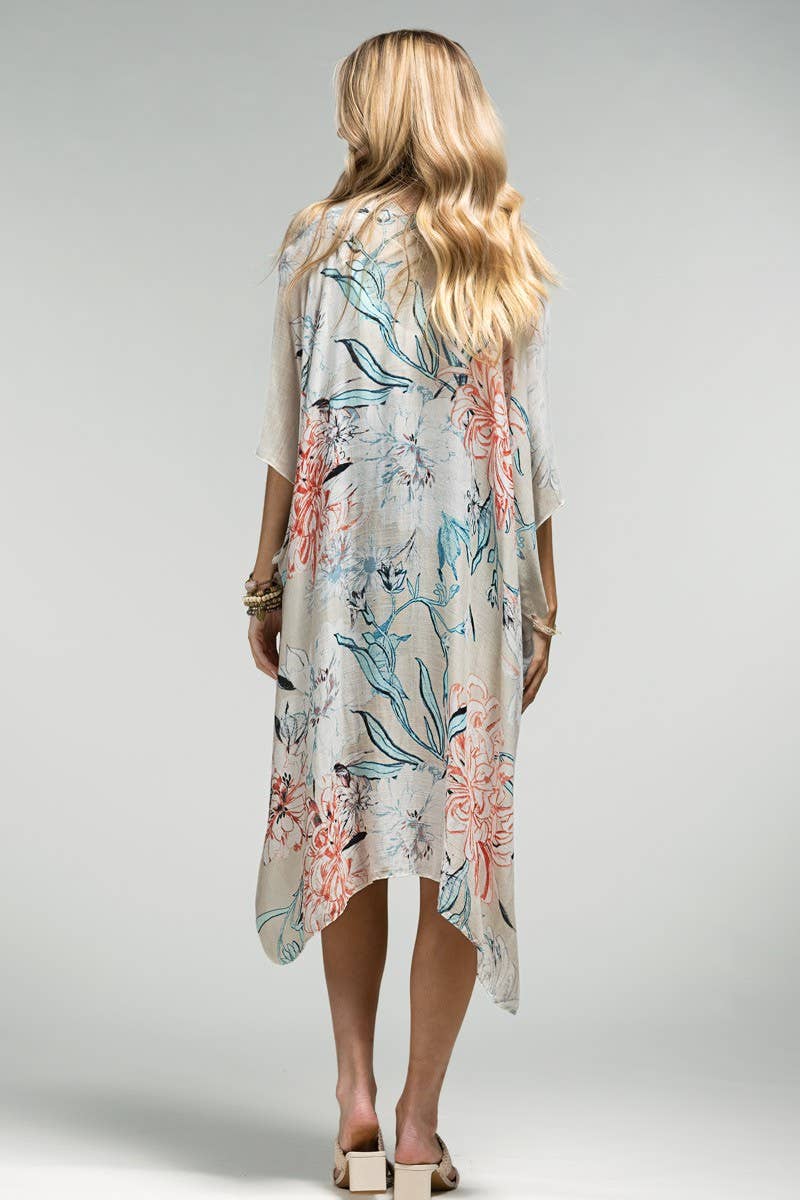 Airy Floral Kimono