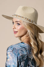 Load image into Gallery viewer, Confetti Braided Chain Band Straw Hat
