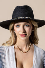 Load image into Gallery viewer, Confetti Braided Chain Band Straw Hat
