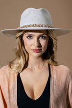 Load image into Gallery viewer, Confetti Braided Chain Band Straw Hat
