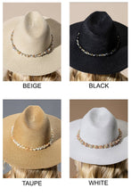 Load image into Gallery viewer, Confetti Braided Chain Band Straw Hat

