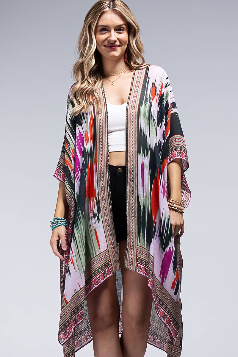 Ethnic Print Kimono